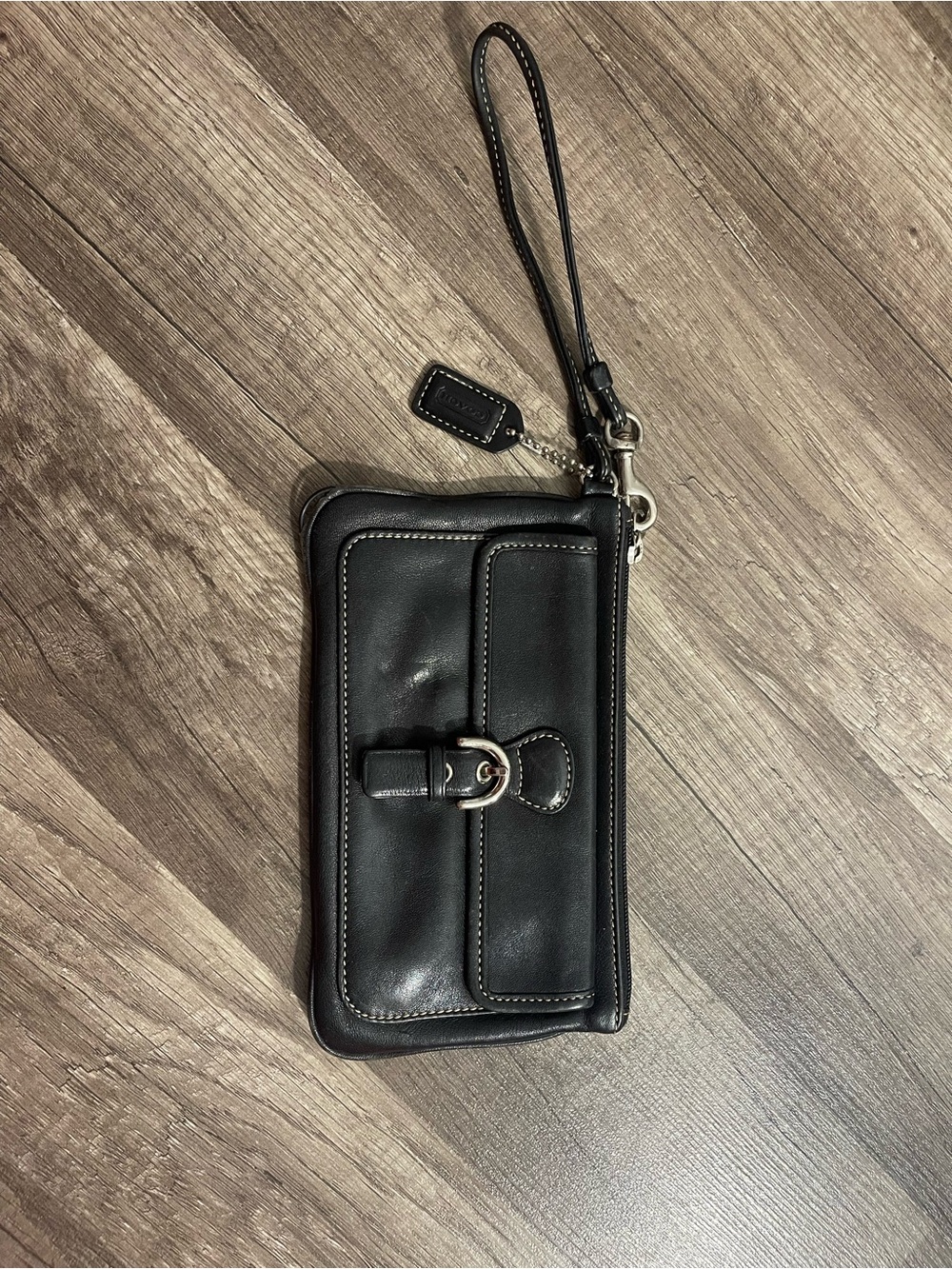 Vintage Coach Black Wristlet